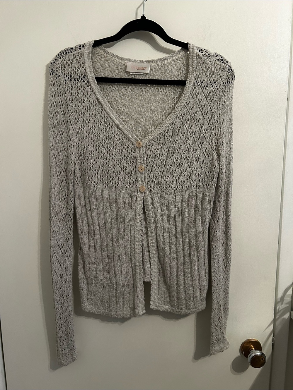 Vintage Pariscope Open Knit Cardigan – Made in Canada | Size M